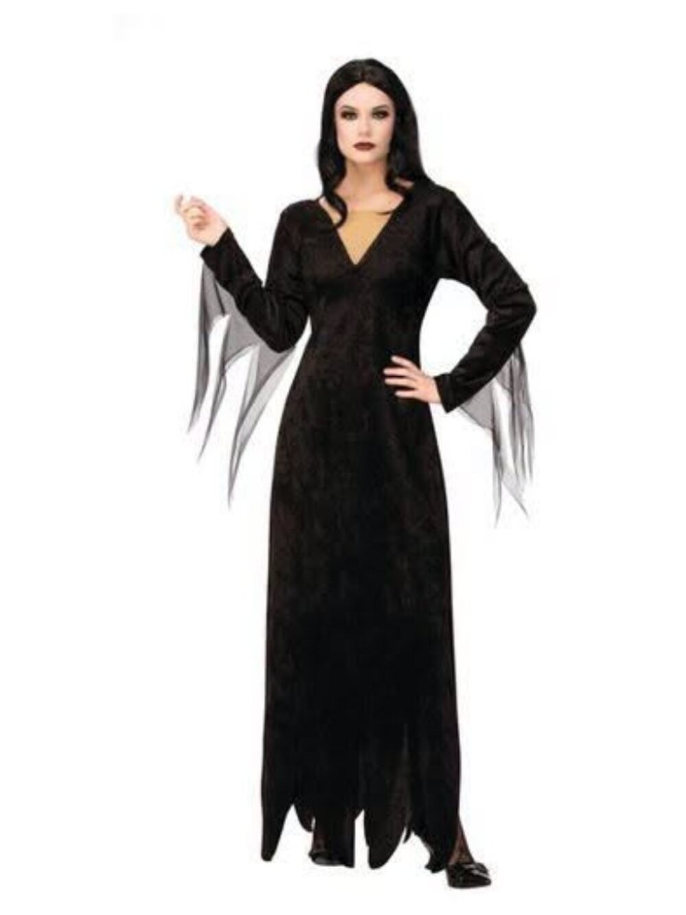 Brand New Rubies Addams Family Morticia Women's Halloween Costume Small 4/6.